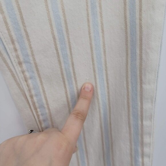 Anthropologie Pilcro Fleur High Rise Slim Crop Jeans Striped Women‘s Size 26 - Picture 12 of 12